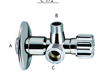 Brass Angle Valve with 1/2" Connection