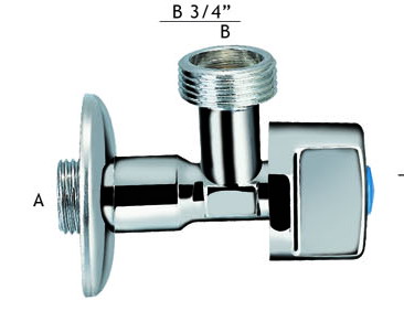 Brass Angle Valve with 3/4" Outlet