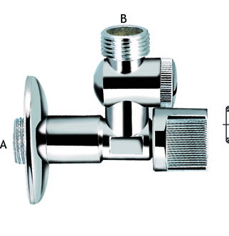 Chrome-Plated Brass Angle Valve for Plumbing