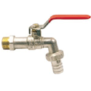 Brass Ball Bibcock with Barbed Outlet