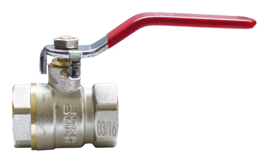 Full Port Brass Ball Valve with Red Handle