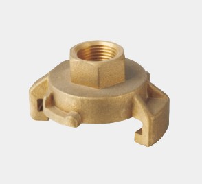 Brass Fitting with Hex Nut and Slotted Base