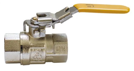 HVAC Brass Gas Valve with Lever Handle
