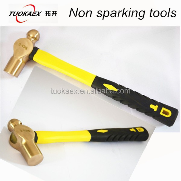 0.45kg non-sparking brass hammer with ergonomic handle