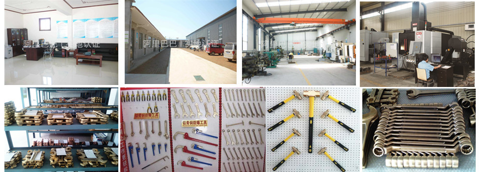 Assorted brass hammers for industrial use