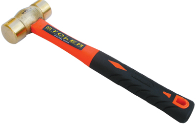 Brass Hammer with Fiberglass Handle