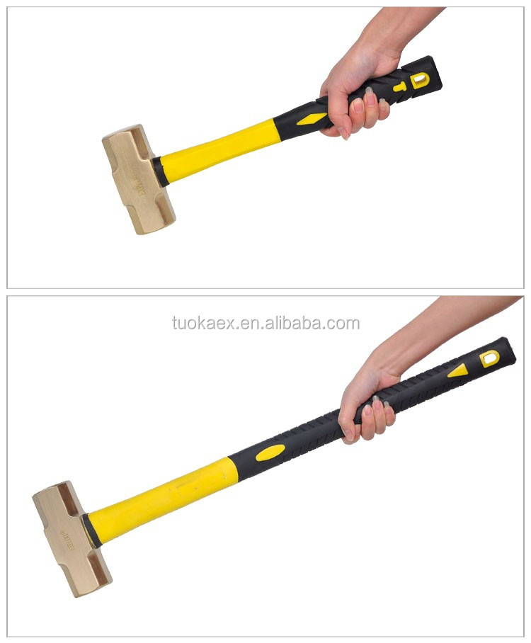 Non-sparking brass hammer for industrial use