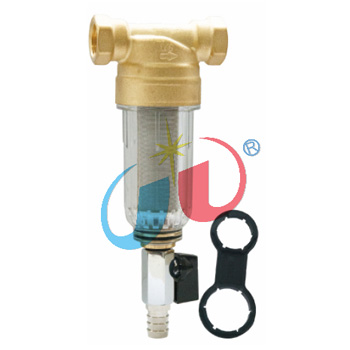 Brass Water Filter with Transparent Housing
