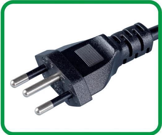 Three-Prong Electric Power Cord for Brazil