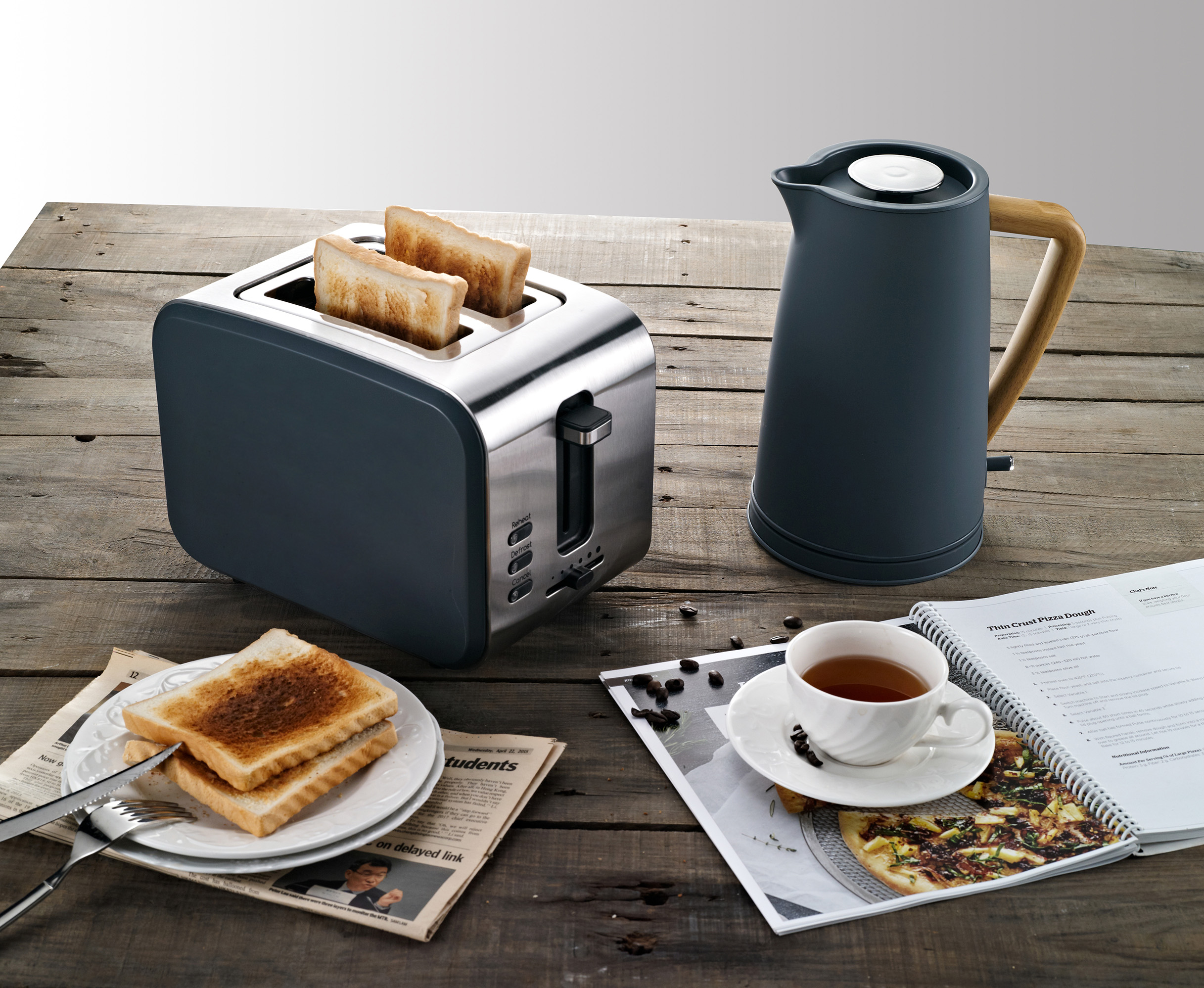 Electric Kettle and Toaster Breakfast Set