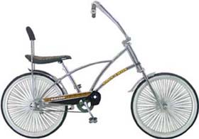 Silver Frame Lowrider Bicycle