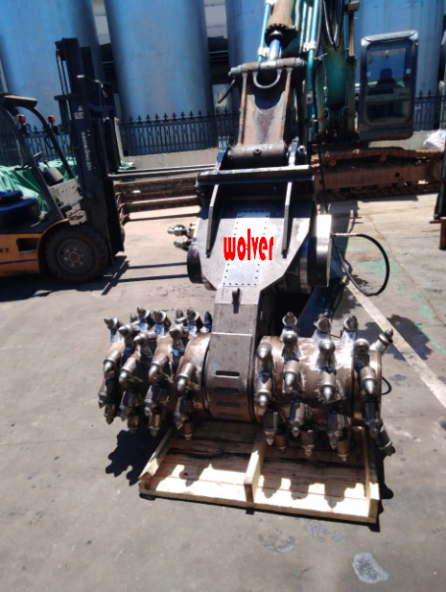 BT150 hydraulic transverse milling rotary drum cutter with slewing bearing for excavator - Image 2