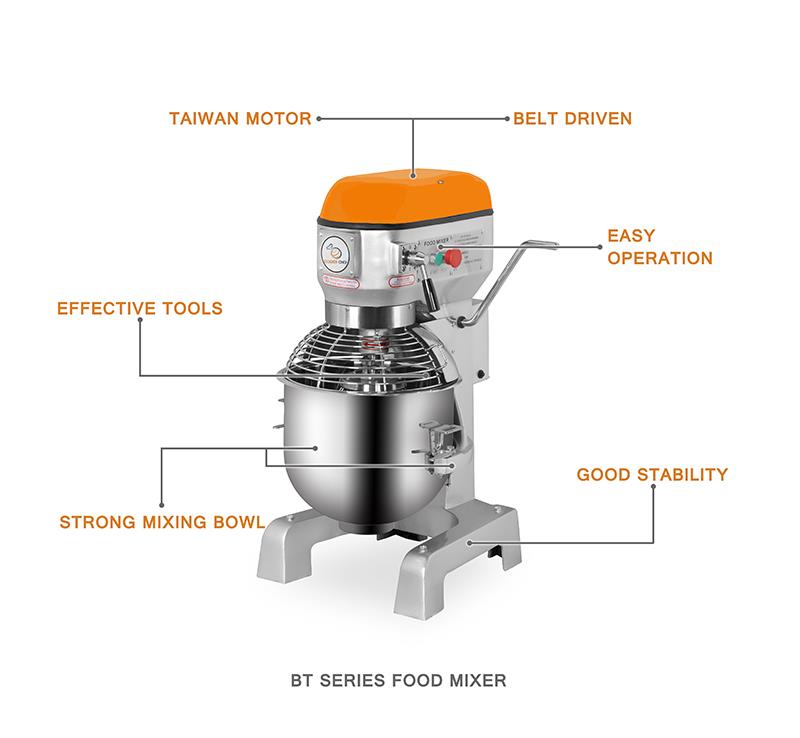 Internal components and build of the BT20 Planetary Mixer