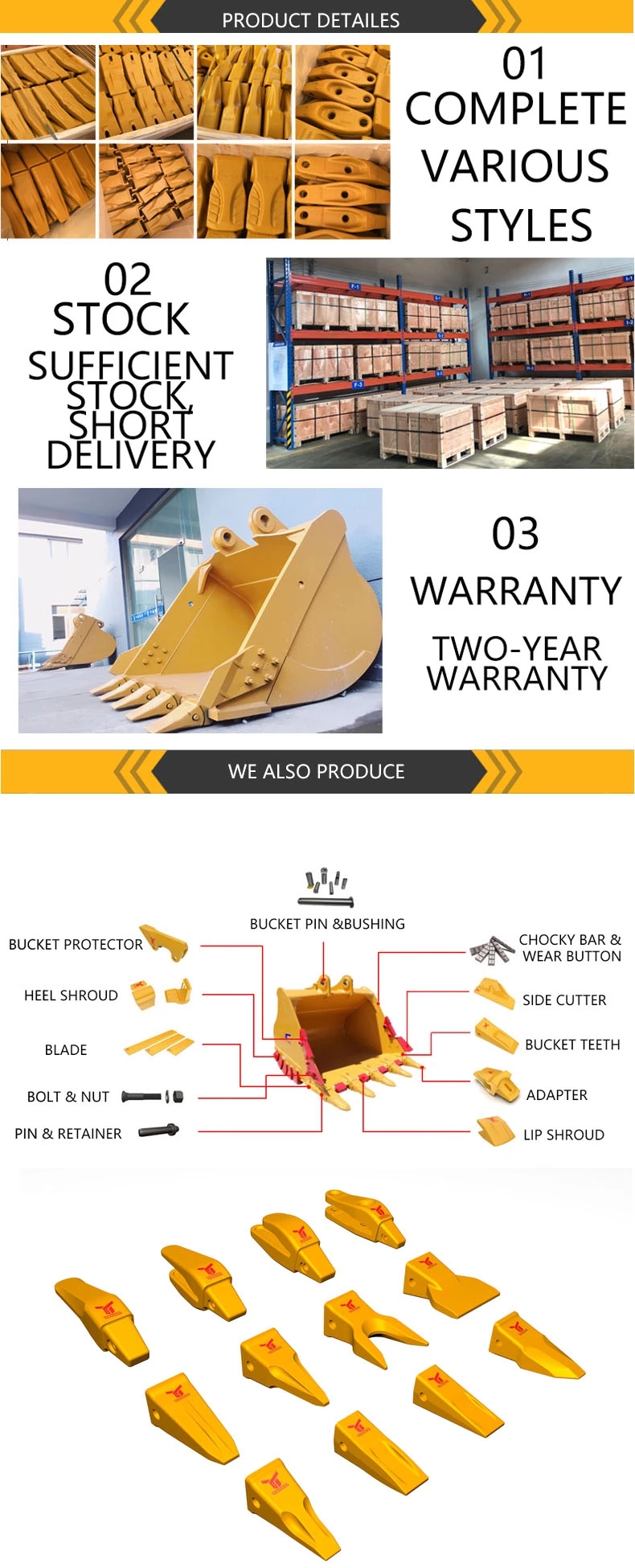 Product details and related excavator wear parts