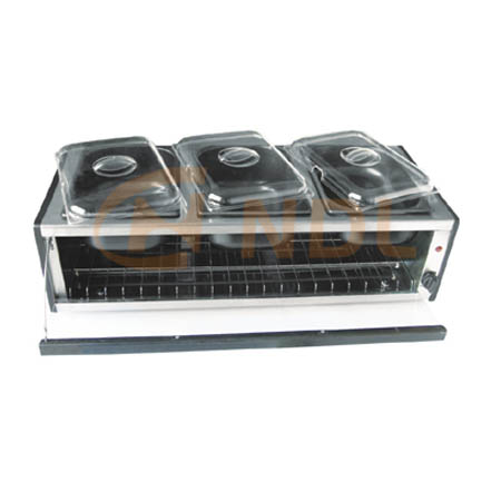 Three-Pan Stainless Steel Buffet Server