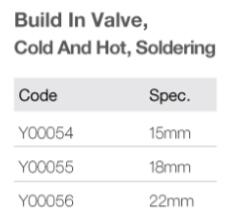 Solder Connection Valve for Hot and Cold Water