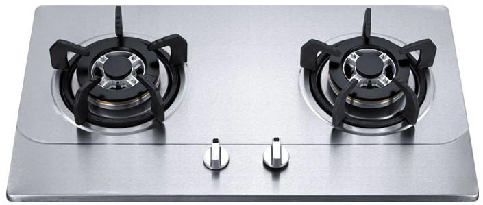 Two-Burner Stainless Steel Built-In Gas Cooktop