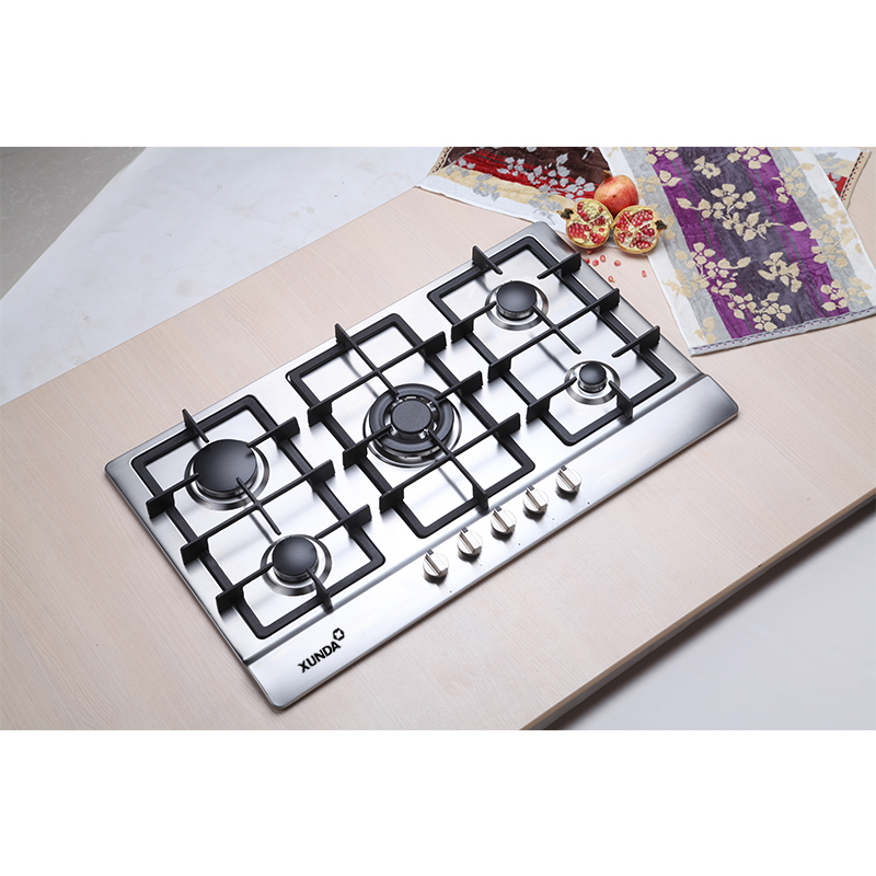 Five-Burner Stainless Steel Gas Cooktop