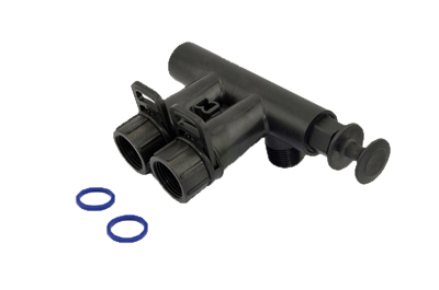 Bypass valve with O-rings and clips