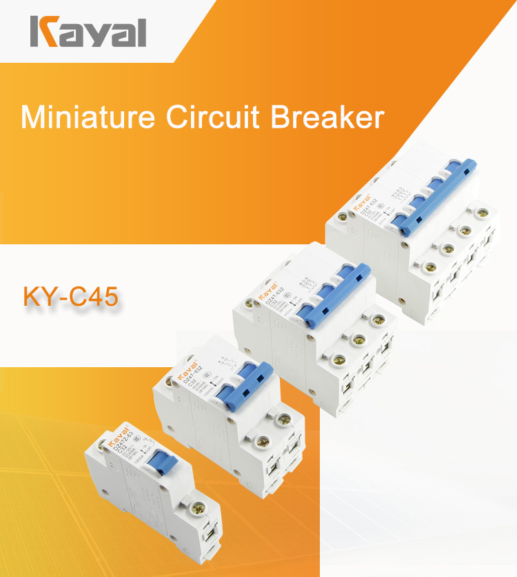 Multiple pole configurations of the C45 Miniature Circuit Breaker