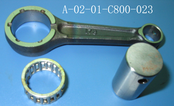 Connecting Rod Assembly with Needle Bearing Cage and Piston Pin