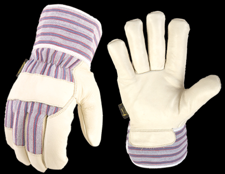 Leather Work Gloves with Reinforced Palm