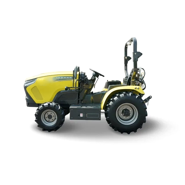 Side profile of the electric wheeled tractor showing compact design