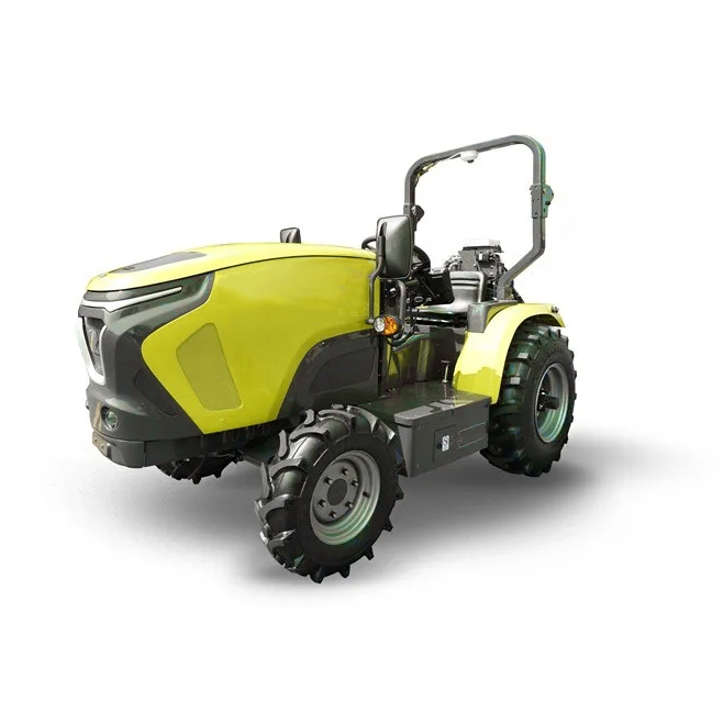 Electric tractor in a greenhouse environment