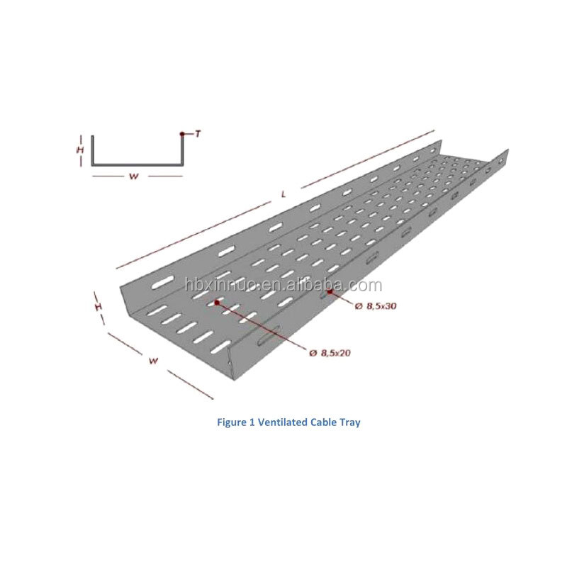 Ventilated cable tray technical drawing