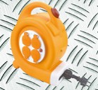 Portable Multi-Outlet Cable Reel with Overload Protection