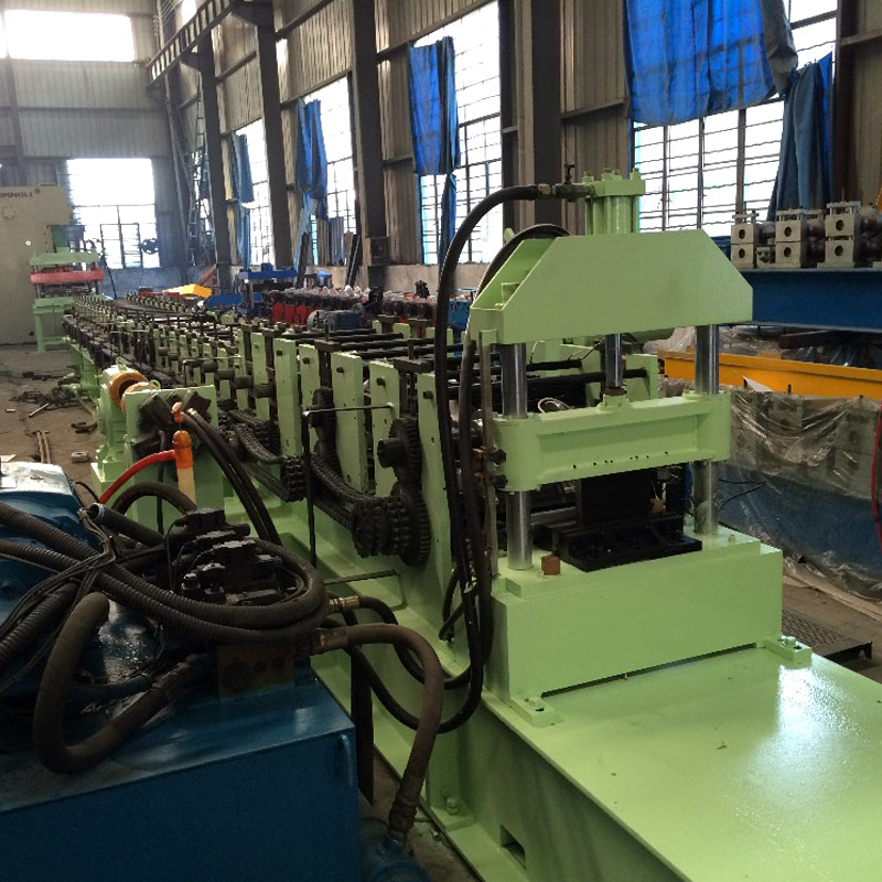 Full view of cable tray roll forming machine line
