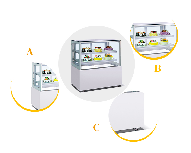 Multi-tiered cake display refrigerator