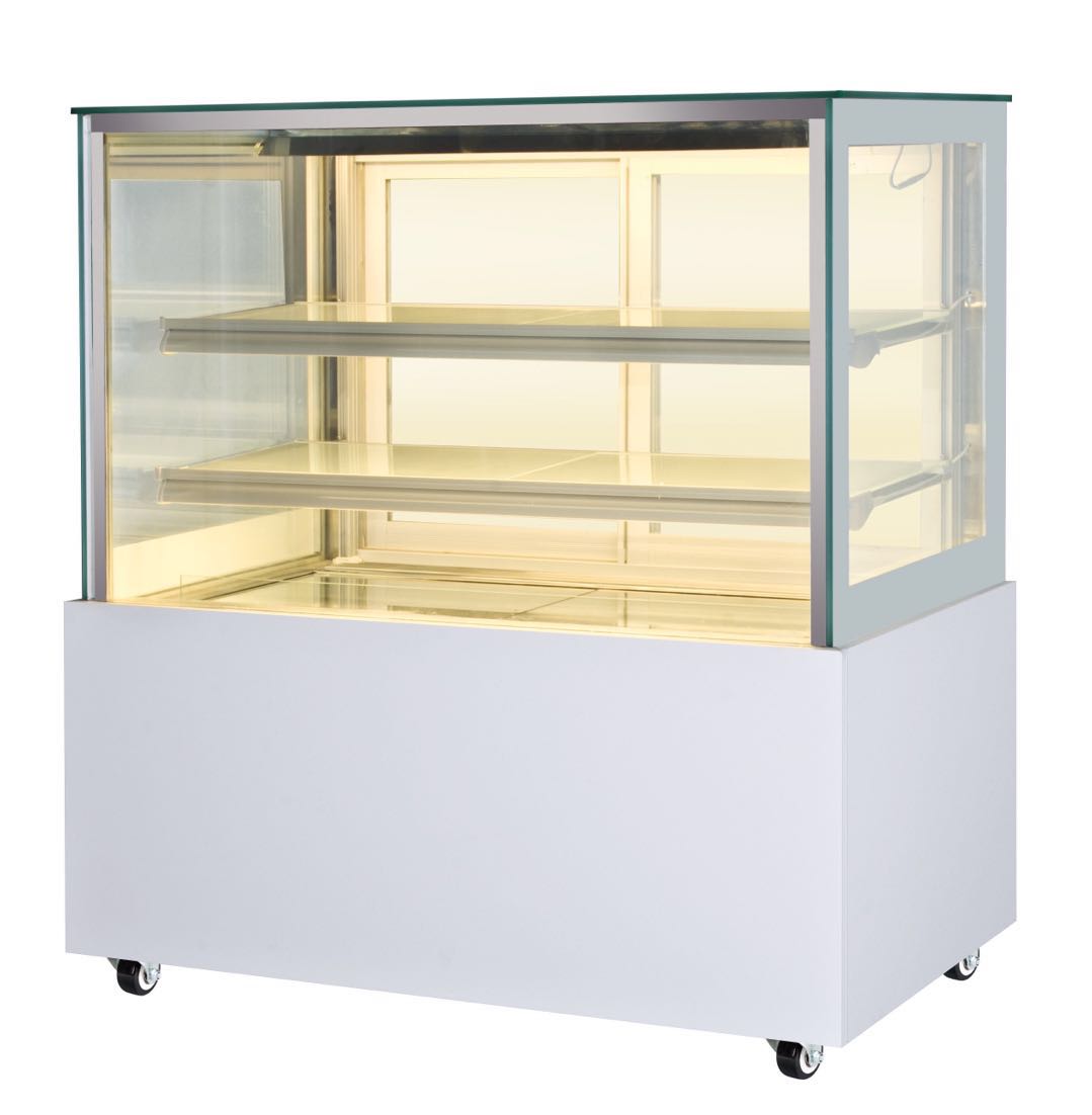 Commercial cake showcase with sliding doors