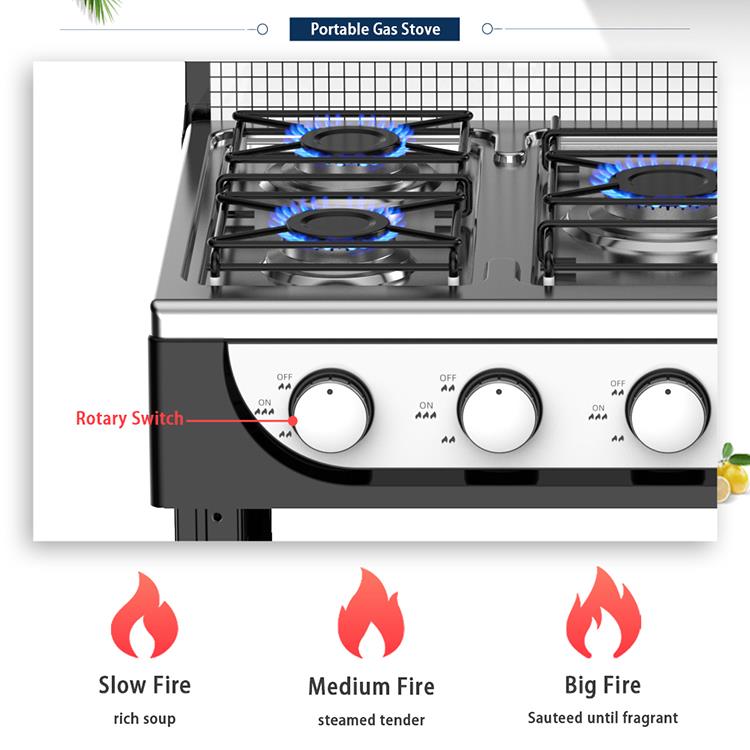 Camping BBQ 5 Burner Heavy Duty Cooker Hob Gas Stove for Cooking - Image 2