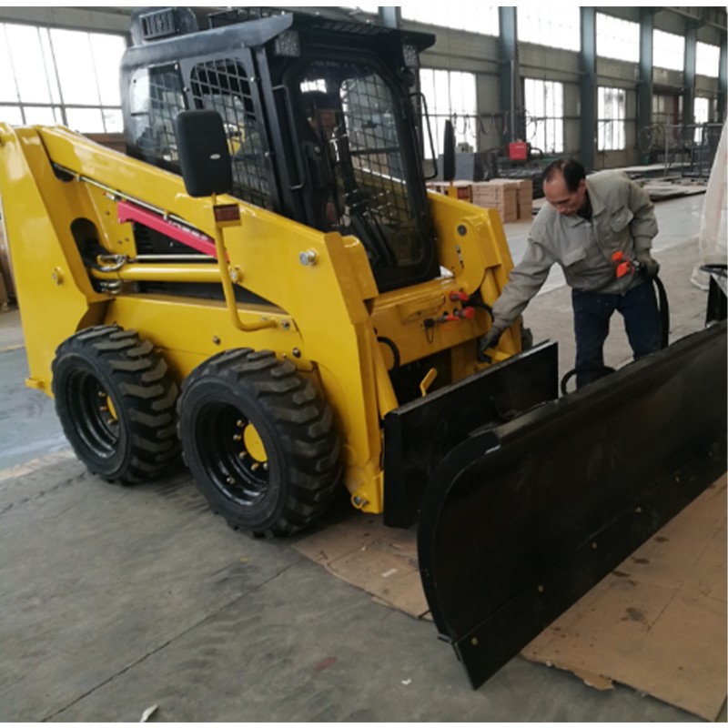 Canmax Cheap Skid Steer Loader Snowplow Snow Sweeper for sale - Image 3
