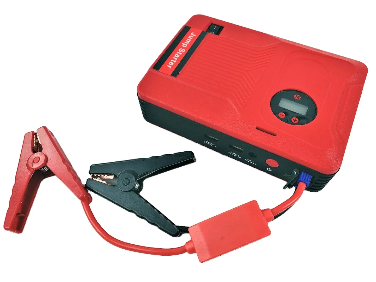 Jump starter unit with safety clamps