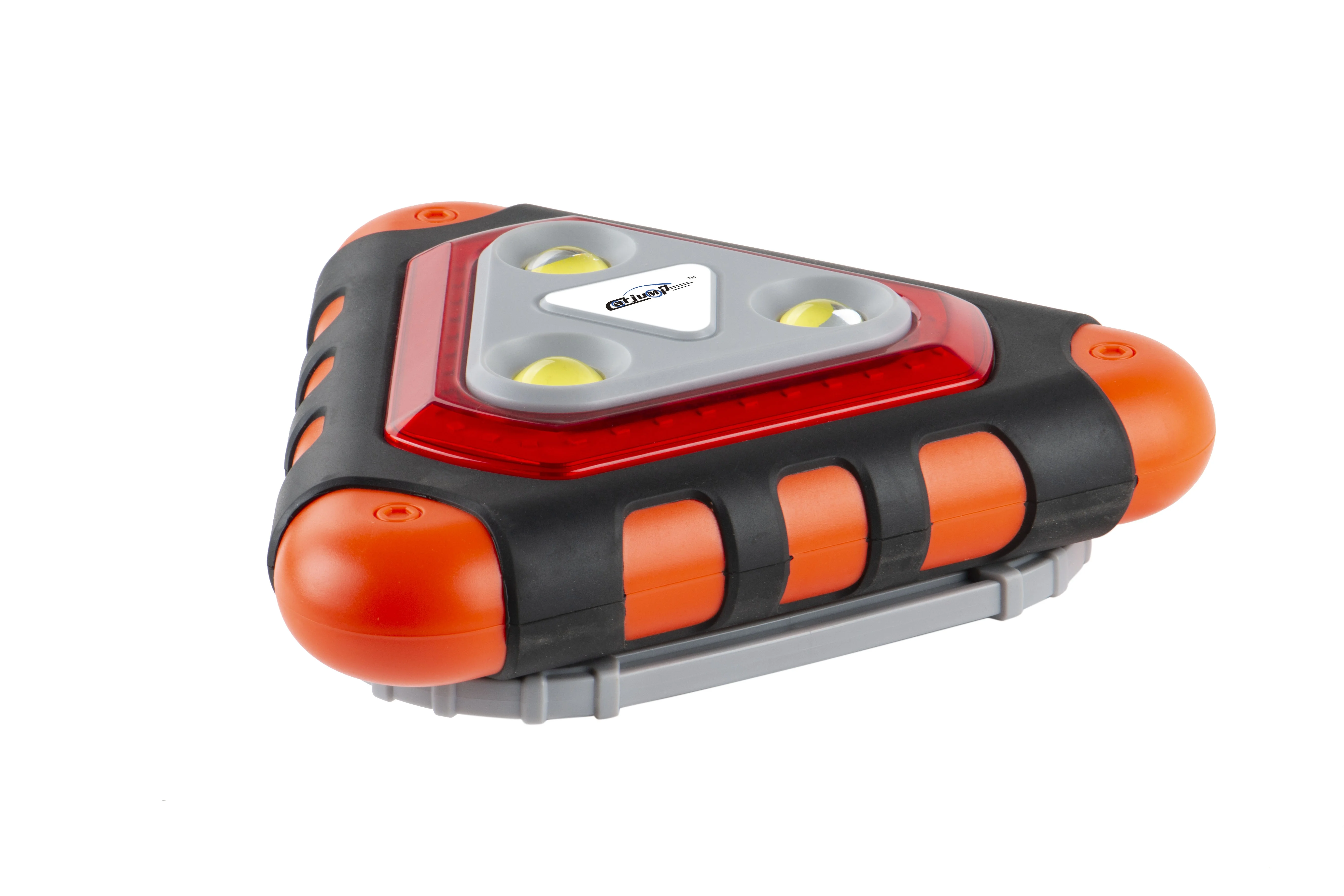 Triangular emergency jump starter with LED lights