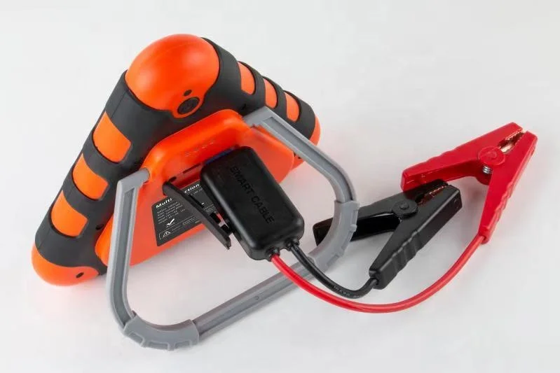 Smart cable battery clamps for safe jump starting