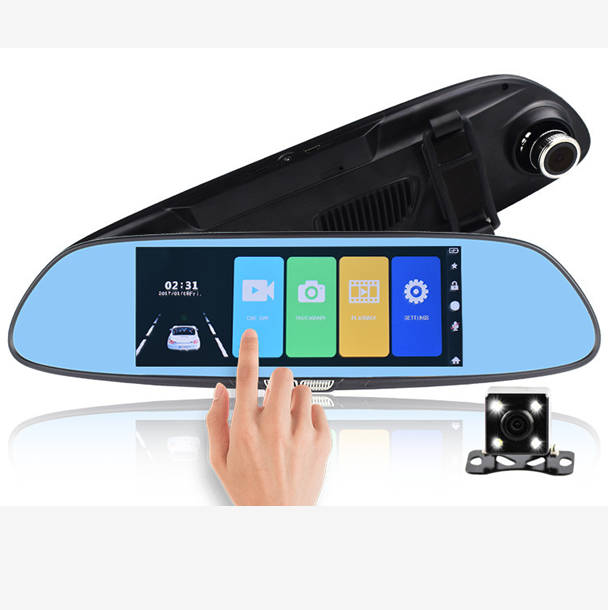 Car Rearview Mirror with Integrated DVR