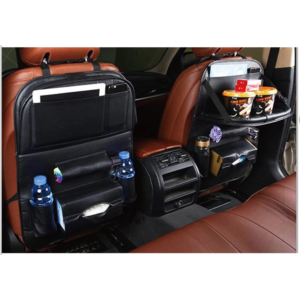 PU leather car seat back organizer