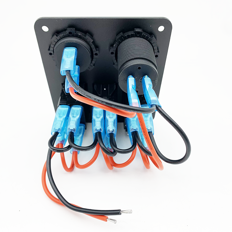 Detail of insulated wiring and terminals
