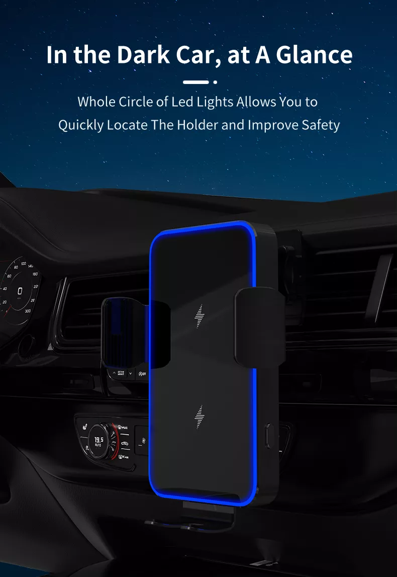 LED light ring for easy location in the dark