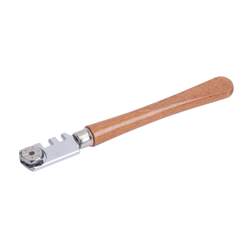 Six-Wheel Carbide Glass Cutter with Wooden Handle