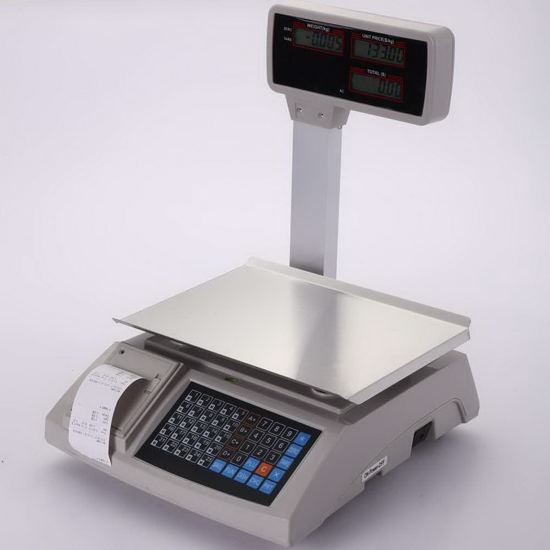 Electronic Cashier Scale with Receipt Printer