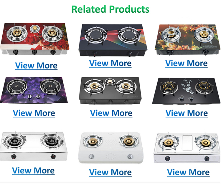 Range of gas stove models and related burner configurations