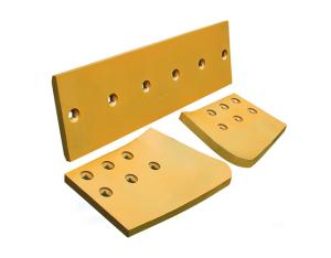 Heavy-duty dozer blade and end bit components