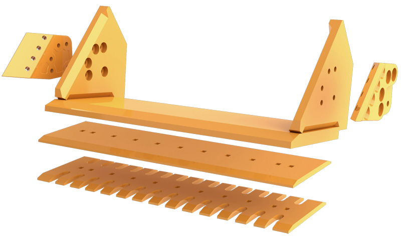 Excavator Bucket Blade and Lip Assembly