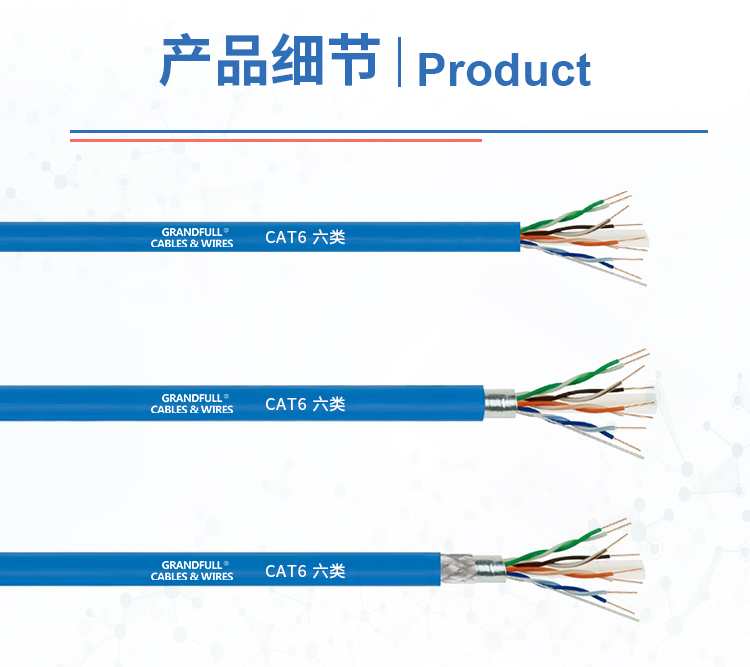 Cat6 LAN cable close-up showing internal twisted pairs