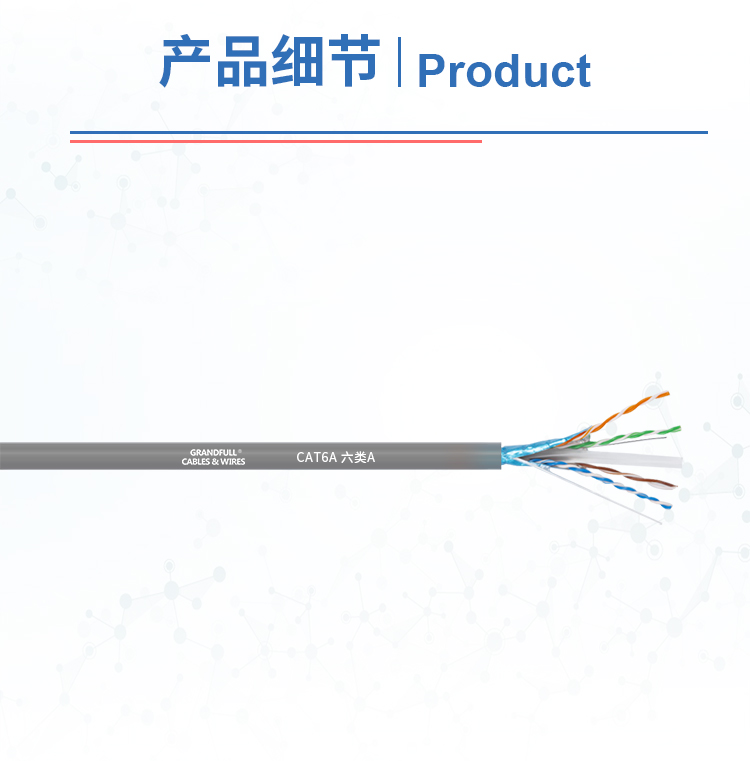 Cat6A Ethernet Cable Detail