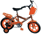 Child's Bicycle with Training Wheels and Basket